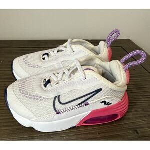 Nike Air Max 2090 White Pink Purple Infant Toddler Size 5C Shoes Sneakers
